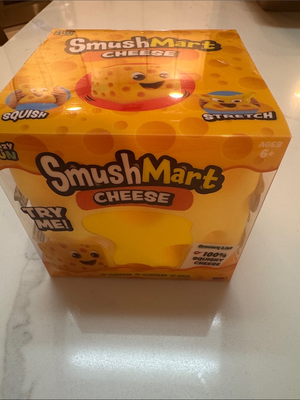 Smushmart viral Cheese Squishy Toy - Yellow